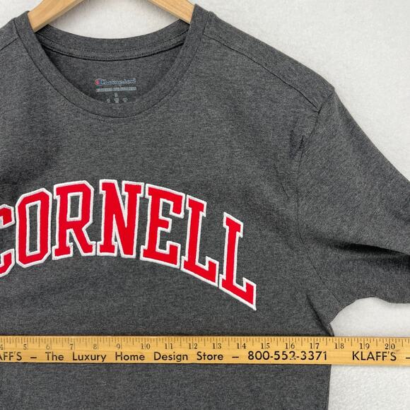 CORNELL Shirt Adult S CHAMPION BIG RED University Ivy Ithaca NY Cotton Gray NEW - Picture 12 of 14